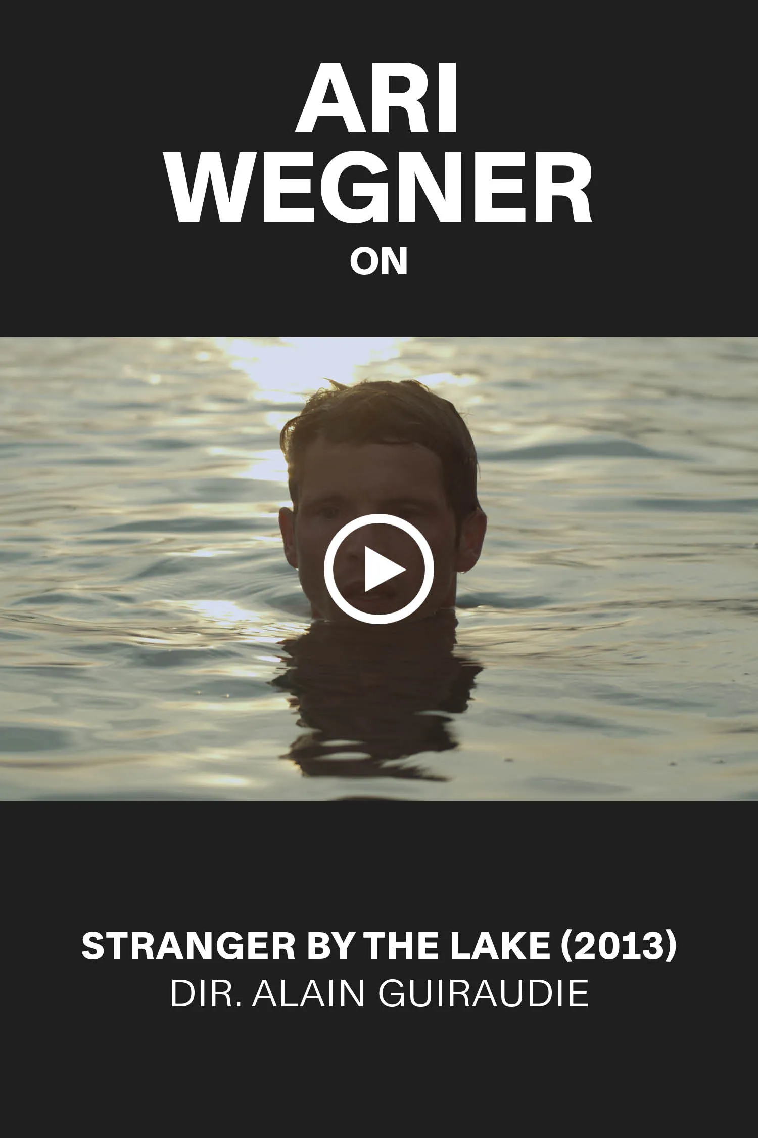 Ari Wegner on Stranger by the Lake (2013)